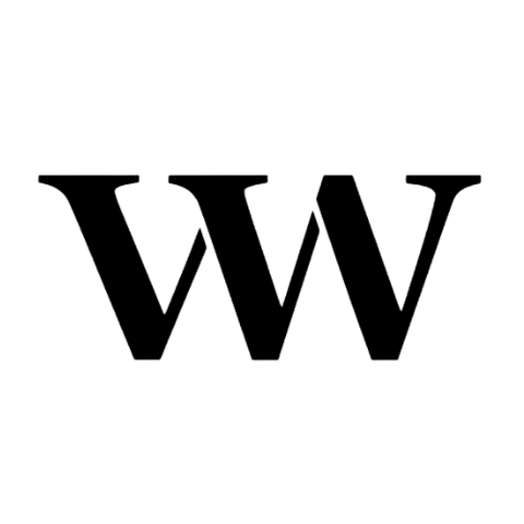 A black serif VW monogram.