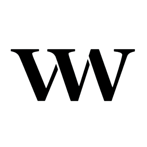A black serif VW monogram.